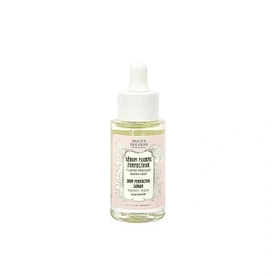 Image of Panier des Sens Skin Perfector Face Serum with Jojoba + Macadamia Nut Oil Peony Moisturising &amp; Glow Care for Women Made in France Facial 100% Natural Ingredients 30 ml
