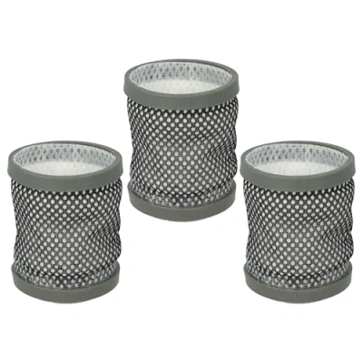 Image of vhbw Set 3x Replacement Filters compatible with Dirt Devil Cavalier Total, Total Home, DD 698, 698 1 Vacuum Cleaner Exhaust Filter Black Grey White