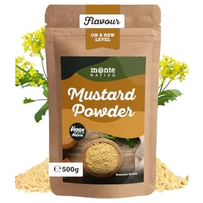 Image of Mustard Powder Monte Nativo (500 g) Premium Quality Flour Seeds Finely Ground Versatile Spices Ideal for Cooking and Sauces