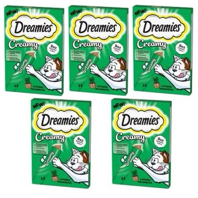 Image of Dreamies Creamy Cat Treats with Catnip 4 x 10g
