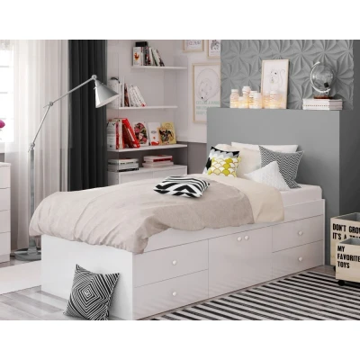 Image of 3 Feet Arctic Multi Drawer Cabin Storage Single Bed L196 x W96 H51 cm White