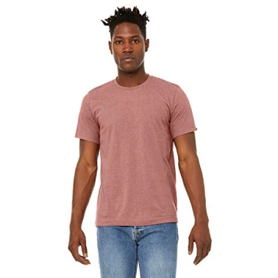 Image of Bella+Canvas Men&#039;s Sueded T Shirt Heather Red