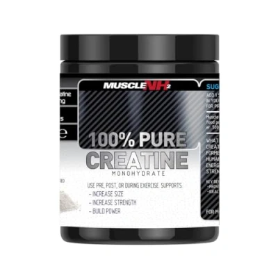 Image of Muscle NH2 100% Pure Creatine Monohydrate Powder Supports Increases Size Strength and Physical Performance, Unflavoured, 500g, 100 Servings (Pack of 1)