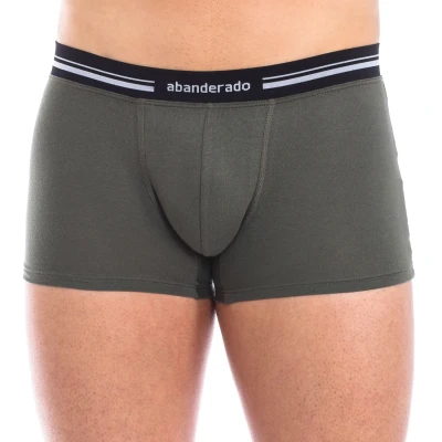Image of Abanderado Mens Stretch cotton boxer with extra soft waistband, model A077I for men. Maximum daily comfort. Green Size Medium