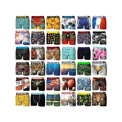 Image of FREEGUN Men&#039;s Surprise Pack Fg/1/Bmx5/Multilot Boxer Shorts, Multicolored, 3XL
