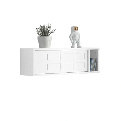 Image of SoBuy FHK18 W, Wall Cabinet Cupboard Shelf Rack Storage Unit with Sliding Doors, W75 x D20 H23cm