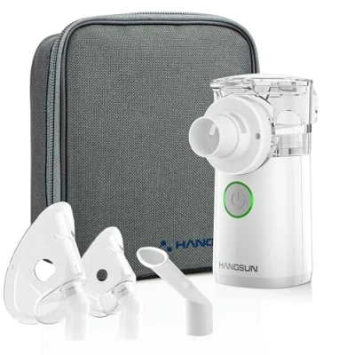 Image of Hangsun Nebuliser Machine for Adults and Kids, Portable Handheld Silent Inhaler CN750 with Storage Bag Travel Home Use