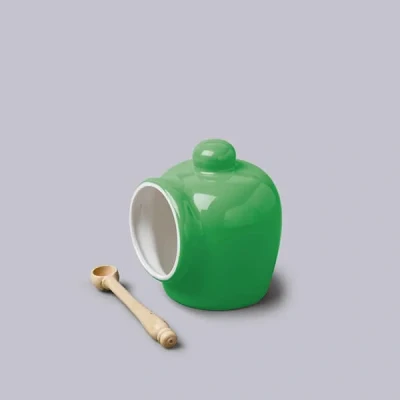 Image of W.M.Bartleet &amp; Sons Traditional Salt Pig with Spoon Green