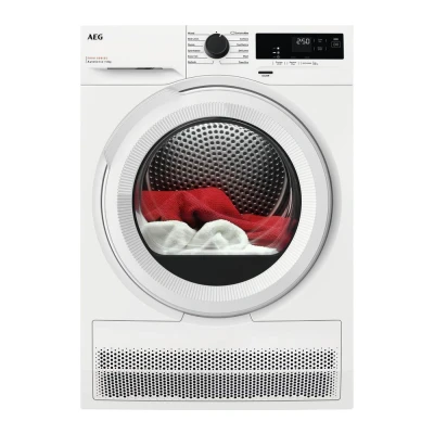 Image of AEG 5000 Series Tumble Dryer TXC508B2B, 8kg Load, Freestanding ​​Condenser, Anticrease, Delay Start, Cotton and Delicate Programmes, Interior light, Class B, White