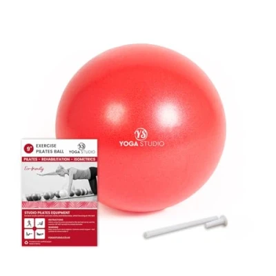 Image of Yoga Studio Exercise Soft Ball Pilate with Non Slip Grip, for Strength, Endurance, Concentration (9&quot; Inch Red)