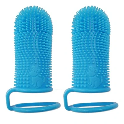 Image of Toothbrush for Dogs Silicone Finger Brush Dental Care (2 Brushes)