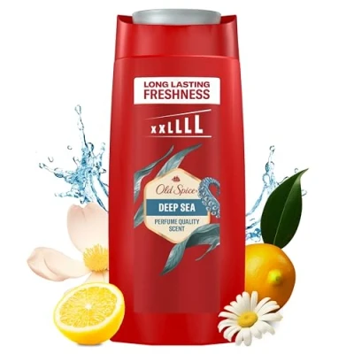 Image of Old Spice Deep Sea Shower Gel &amp; Shampoo For Men 675 ml, 3 in 1 Body Hair Face Wash, Long lasting Fresh
