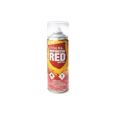 Image of Games Workshop Citadel Undercoat Spray Mephiston Red 9920999904506 Aerosol 400 ml (Pack of 1) Black
