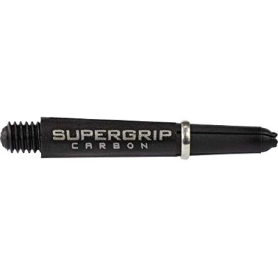 Image of Harrows Supergrip Carbon Dart Shafts Black &amp; Silver Short