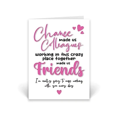 Image of Rib ticklerz Leaving Card For Colleague New Job Congratulations Good Luck Cards Chance Made Us Colleagues Crazy Place Friends Will Miss You CD21