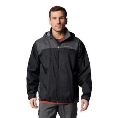 Image of Columbia Men&#039;s Glennaker Lake Rain Jacket, Black, Grill, L Tall