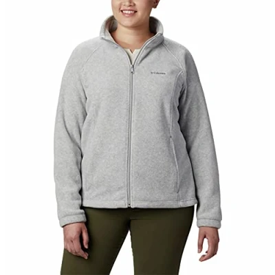 Image of Columbia Women&#039;s Benton Springs Petite Full Zip Fleece Jacket, Cirrus Grey Heather, X Large