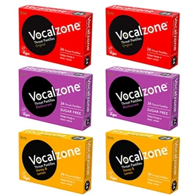 Image of Vocalzone 3 Flavour 6 Pack Bundle Sore Throat Relief Pastilles Multi (6 x 24)