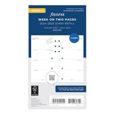 Image of Personal Week on two pages English mid year Aug 24 Jul 25