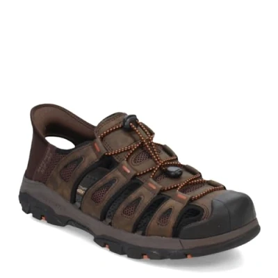 Image of Skechers USA Men&#039;s Tresmen Norvick Fisherman Sandal, Chocolate, 6.5 UK