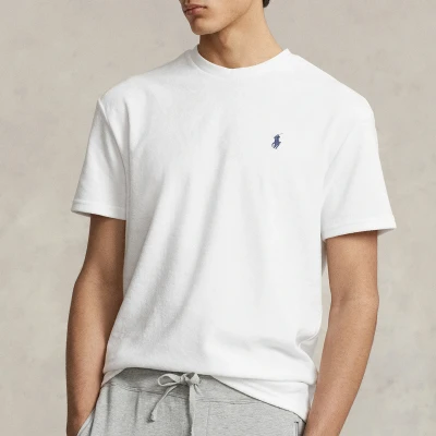 Image of Polo Ralph Lauren Logo Embroidered Cotton Jersey T Shirt S