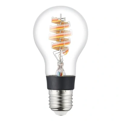 Image of Eglo Connect.z Smart Home LED Light Bulb E27, A60, ZigBee, app and Alexa Voice Control, dimmable, Warm White, 4.9 watt, Vintage Lightbulb Transparent Spiral Shape