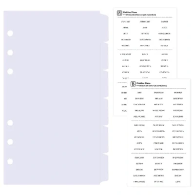 Image of DY.2ten White Dividers for 6 Ring Binder, Tab Sturdy Plastic Dividers, A6 Index Divider, Hole Binder Insertable Notebook Planner Binders