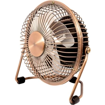 Image of Prem i air Mini 4&quot; Adjustable USB Cooling Desk Fan With Stand, 360 Degree Rotation and Silent Operation For Use in Homes, Offices, Laptops, Computers.