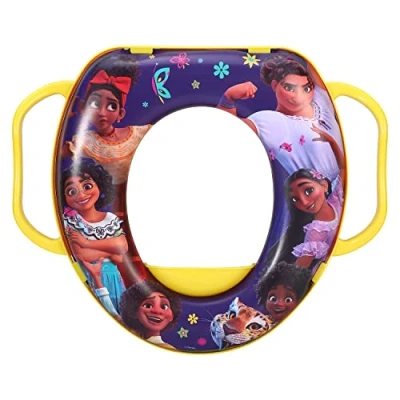 Image of Zawadi Global Encanto Soft Padded Potty Toilet Training Seat with Handles for Toddlers Kids Children, Portable Travel &amp; Easy to Clean