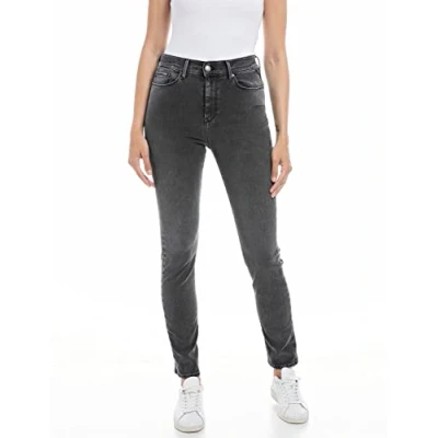 Image of REPLAY Women&#039;s WA495 Mjla Reycled 360 Jeans, Dark Grey 097, 31W / 32L