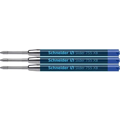 Image of Schneider Slider 755 Ballpoint Pen Refill Indelible XB blue