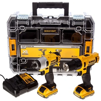 Image of DEWALT 12V XR Sub Compact Twin Pack, Impact and Drill Driver, 2 x 2.0Ah