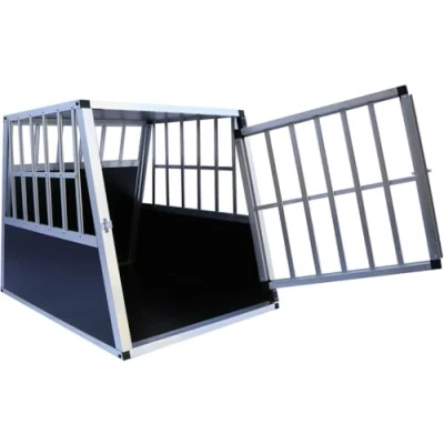 Image of Chameleon Lightweight Aluminium Pet Car Travel Crate for Dog in Transport (Large Single Door)