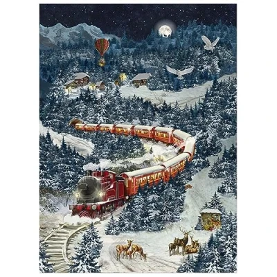 Image of Magical Christmas Express Advent Calendar Train Traditional Picture Paper