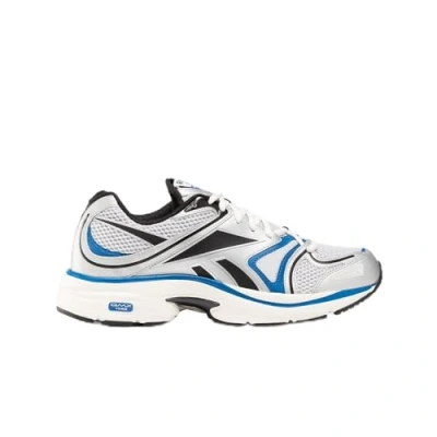 Image of Reebok Classic Premier ROAD PLUS Unisex Trainers, Size: 10, Silver metallic/black/vector blue Imitation leather/ textile