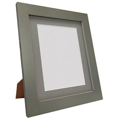 Image of Metro Dark Grey Photo Picture Poster Frame with Mount 40 x 30cm Image Size 12 8 inch