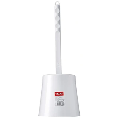 Image of TATAY WC 83 Toilet Brush, Polypropylene, White, One Size
