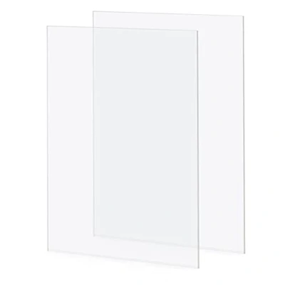Image of 2 Pack 42 x 29 cm Clear Plastic Acrylic Sheet 2mm Thick, A3 Transparent Plexiglass Panels for Househld Decoration, Display, Picture Frame, Painting