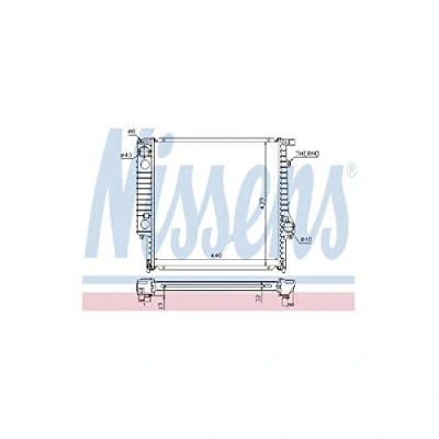Image of 17111712850, 17111712895, 17111719259, 1712850, 1719259 Engine radiator NISSENS 60635A BMW: 3 Saloon, Convertible