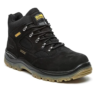 Image of DeWALT Men&#039;s Challenger Safety Boot Waterpoof Leather Steel Toe Cap S3WR SRA Black Size 13