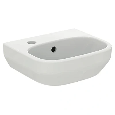 Image of Ideal Standard i.Life A 35cm Cloakroom Sink/Basin, 1 tap Hole, Left Hand, T470901, White