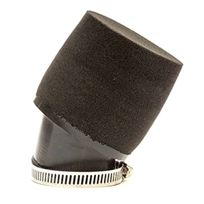 Image of 44mm 46mm Pitbike Pod Style Air Filter Black Performance Thick Foam Bent Curved Angled Neck Pit Dirt Bike Dirtbike Motocross