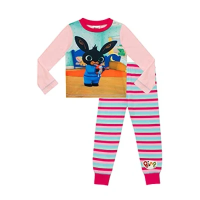 Image of Bing Girls Pyjamas Cbeebies Pink with Striped legs (3 years)