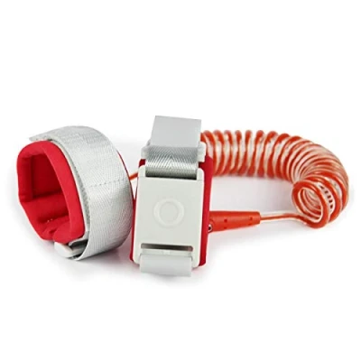 Image of SONARIN Anti Lost Safety Wrist Link Child Strap,Anti Walking Hand Belt and Magnetic Induction Lock for Toddlers,Babies &amp; Kids(Red)