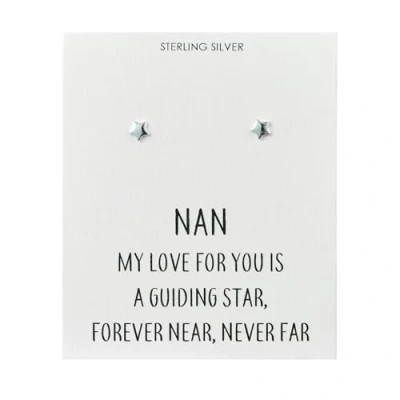 Image of Philip Jones Sterling Silver Nan Quote Star Earrings