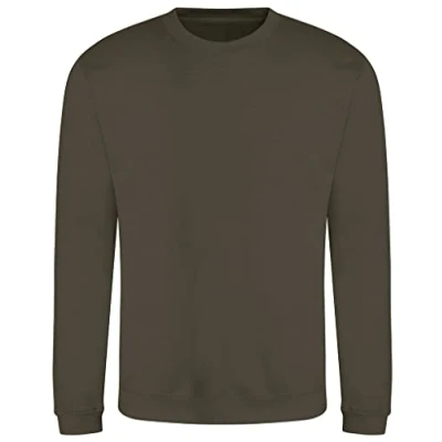 Image of AWDis Men&#039;s Sweat Sweatshirt, Grey (Olive), X Large