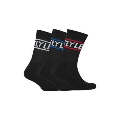 Image of Lyle &amp; Scott Men&#039;s Sports Socks 3 Pairs Jock Multipack UK 7 11 Assorted Colours (UK, Alpha, One Size, Regular, Black)