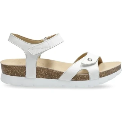 Image of Panama Jack Women&#039;s Sulia Basics Ankle Strap Sandals, White (Blanco B1), 3 UK