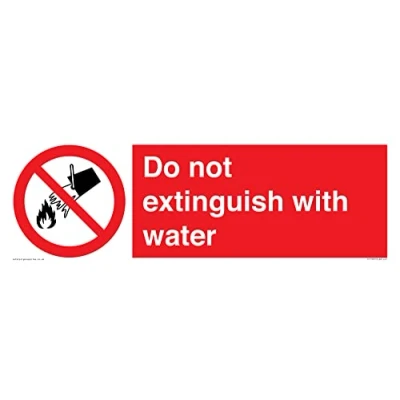 Image of Do not extinguish with water Sign 450x150mm L41