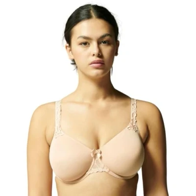 Image of Simone Perele Women&#039;s Andora Minimizer Bra, Sheer, Peau Rose, 32E